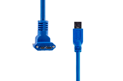 USB3.2/Type-A to Micro-B Up Angled with Screwlock