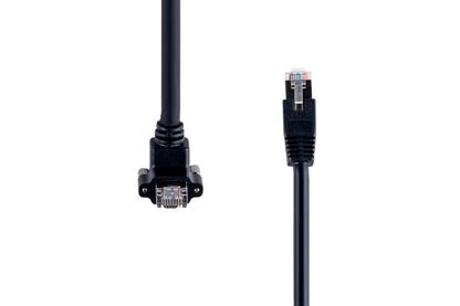 Cat.6A High Flex/RJ 45 to RJ45 Up Angled with Screwlock