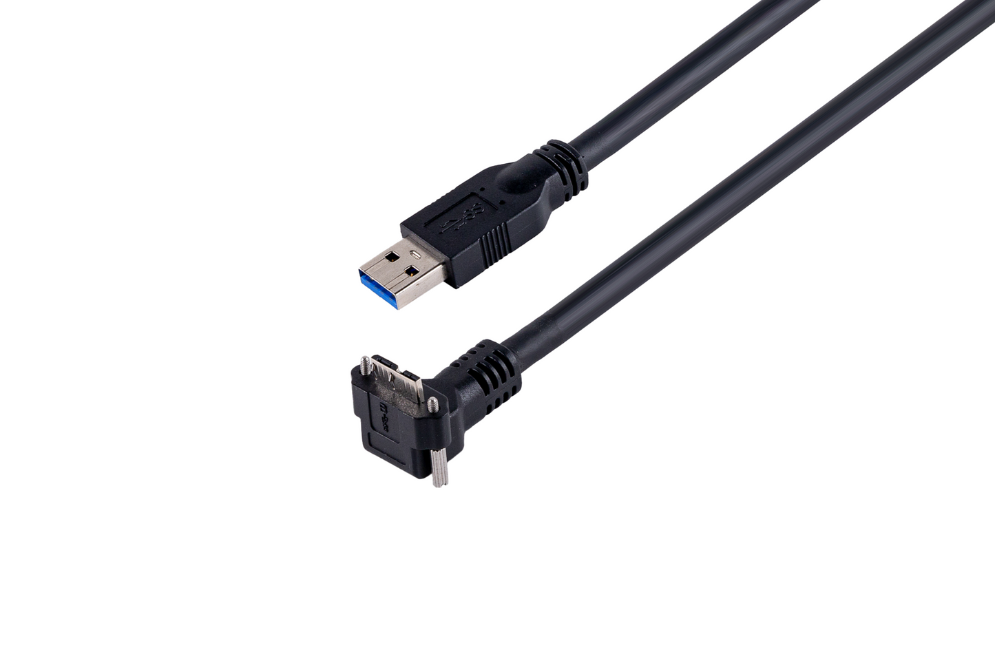 USB3.2 ACC High Flex./ Type-A to Micro-B Down Angled with Screwlock