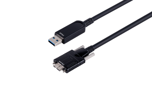 USB3.2アクティブ光ケーブル (AOC)/Type A - Micro B　スクリューロック付