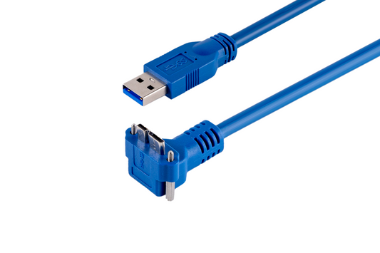 USB3.2/Type-A to Micro-B Up Angled with Screwlock