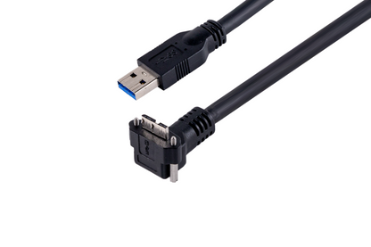 USB3.2 High Flex/Type-A to Micro-B Down Angled with Screwlock